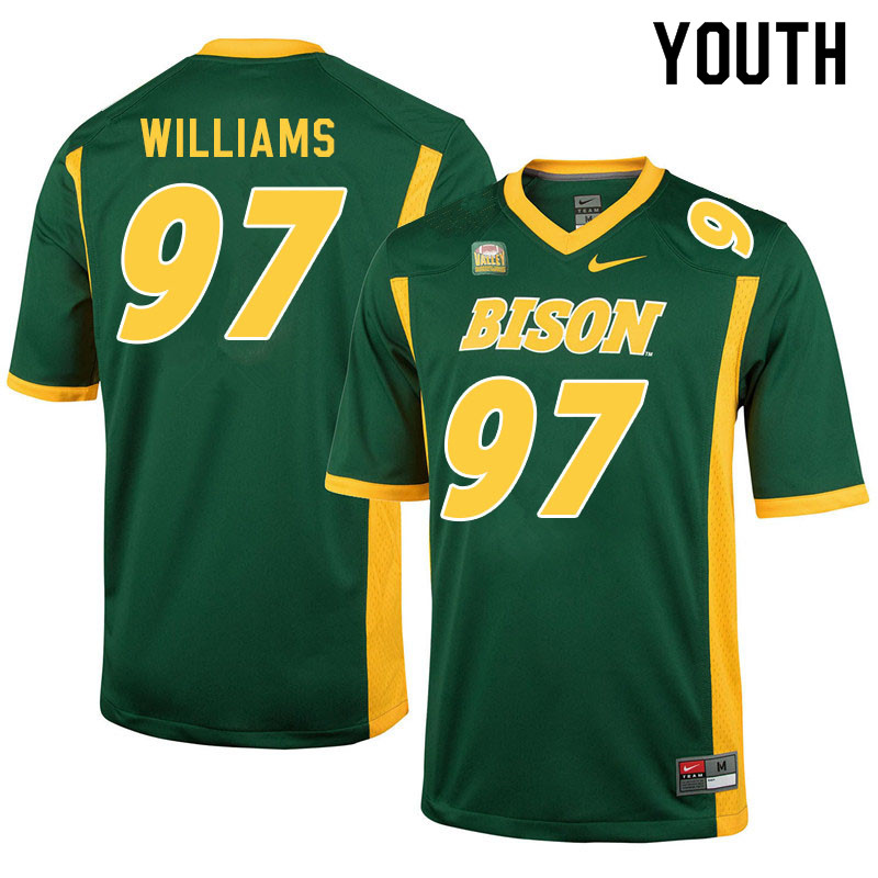 Youth #97 Gannon Williams North Dakota State Bison College Football Jerseys Sale-Green - Click Image to Close